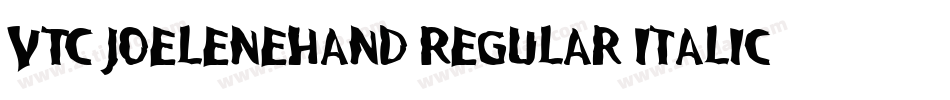 VTC JoeleneHand Regular Italic字体转换